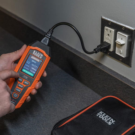 Klein Tools RT390 Circuit Analyzer with Large LCD, Identifies Wiring Faults, GFCI and AFCI Tester, Voltage Drop, Displays Trip Time, Orange