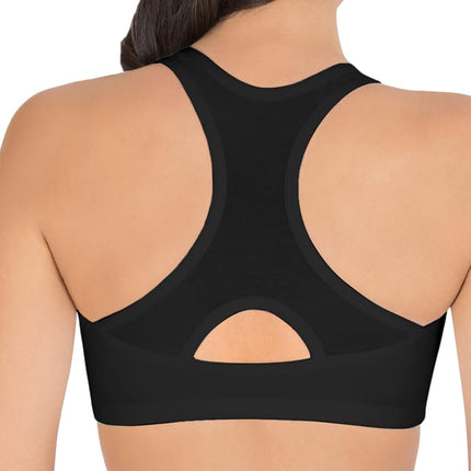 Fruit of The Loom Women's Front Close Racerback (Pack of 2), Sand/Black, 42