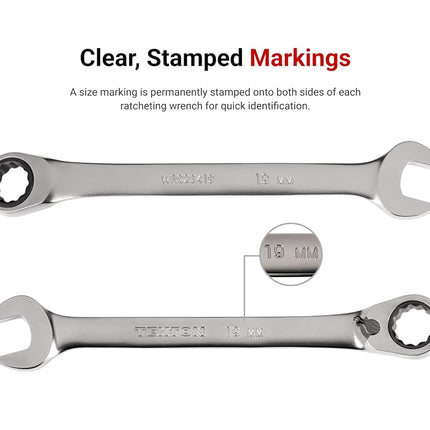 TEKTON 15/16 Inch Reversible 12-Point Ratcheting Combination Wrench | WRC23324