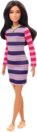 Barbie GYB02 Fashionistas Doll with Striped Long S
