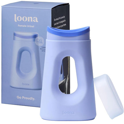 Orinal portátil Loona, para cabecera y viajes, sin salpicaduras, diseñado para uso silencioso, ideal para mujeres, Loona Azul