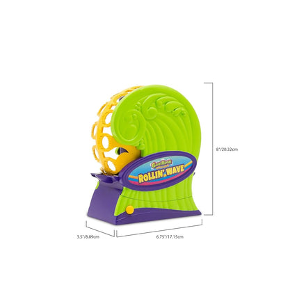 Gazillion Bubbles Gazillion Premium Rollin Wave Bubble Machine I Unleashes an Endless Flow of Bubbles I Includes safe non toxic 4oz premium solution I For Kids ages 3+