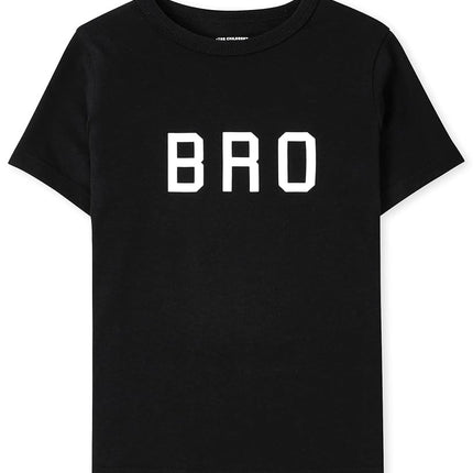 The Children's Place Baby Boys' and Toddler Short Sleeve Family Graphic T-Shirts, Hermano Soltero, 12-18 Meses
