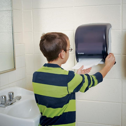 San Jamar T950TBK Element Lever Roll Towel Dispenser, Classic, Transparent Black Pearl