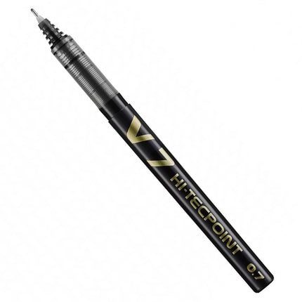 Pilot V7 Hi-Tecpoint Rollerball Pen, 0.7 mm Tip - Black/Blue/Red, Pack of 3