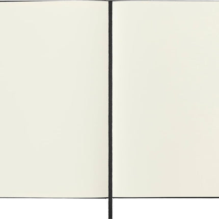 Moleskine Classic Notebook, Notebook With Plain Pages, Hard Cover and Elastic Closure, Black, Large, 13 x 21 cm, 240 Pages