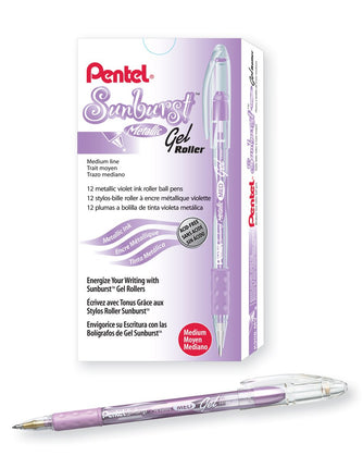 Pentel Sunburst Metallic Gel Pen, 0.8mm Tip Writes