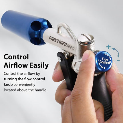 FIRSTINFO Two Way Air Blow Gun with Adjustable Air Flow and High Flow Nozzle