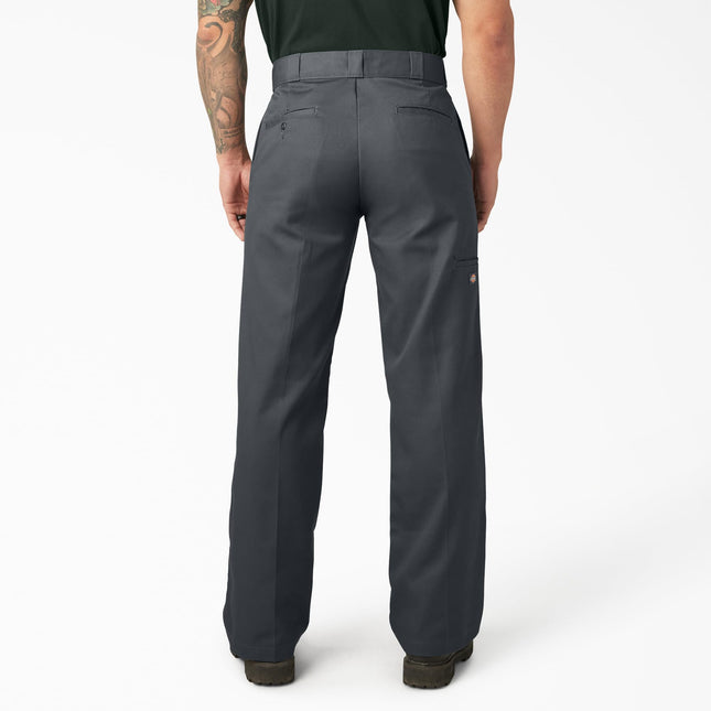 Loose Fit Double Knee Work Pants. Charcoal, 28 32