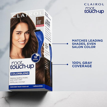 Clairol Root Touch-Up by Nice'n Easy Permanent Hair Dye, 5 Medium Brown Hair Color, Pack of 1