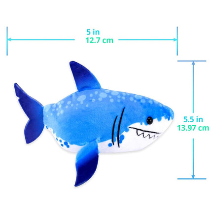 zhuzhu (Sting Ray + Shark) Starter Set | Set of 2 Stuffed Animals with Motor Inside | Adorable Motion Shark Plush Toys | Sting Ray and Shark Toys Suitable for Ocean Party Favors | Batteries Required