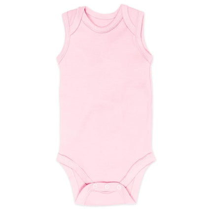 HonestBaby Unisex Baby 100% Organic Cotton Sleeveless One-Piece Bodysuits, 5-Pack Pink Ombre, Newborn
