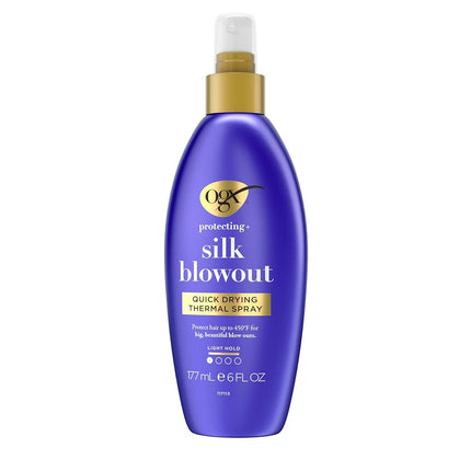 OGX Protecting + Silk Blowout Quick Drying Thermal Spray, 6 Fl Oz (Pack of 1)