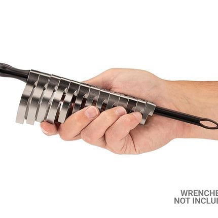 TEKTON 3/8 Inch Drive x 10 Inch Crowfoot Wrench Organizer Key (Black) | Made in USA | ORG24110