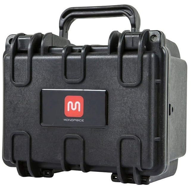 Monoprice Weatherproof Hard Case - With Customizable Foam, 7 x 6 x 2 Inch, Black - Pure Outdoor Collection