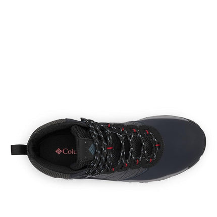 Columbia Men's Transverse Hike Waterproof, Waterproof Mid Rise Trekking and Hiking Boots, Black/Mountain Red, 9.5