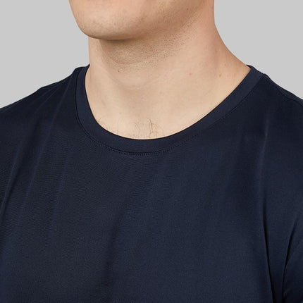 32 Degrees Mens 4 Pack Cool Crewneck T-Shirt | Anti-Odor | Quick Drying | 4-Way Stretch, 2 Black/ 2 Navy, Medium