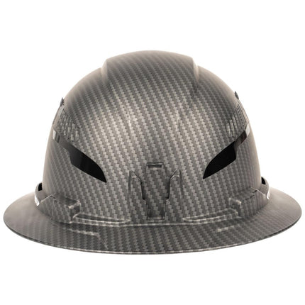 Klein Tools 60626 Hard Hat, Vented Full Brim Premium KARBN Design, Type 1 Class C Hard Hat, 4-Point Ratchet Suspension, Medium