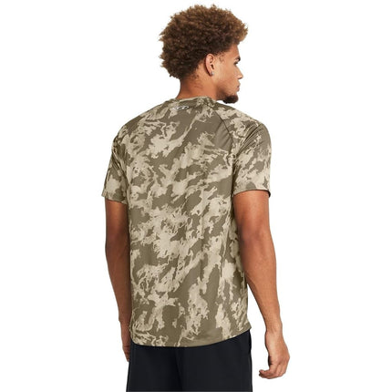 Under Armour Mens TECH ABC CAMO Short Sleeve T-Shirt Khaki Base S