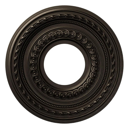 Ekena Millwork CMP10COCBN Cole Thermoformed PVC Roof Medallion (Fits Awnings up to 4 1/4 inches), 10 Inch OD x 3 1/2 Inch ID x 3/4