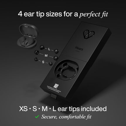 Hears One Ear Plugs for Noise Reduction - Patented Reusable Concert Earplugs, 20dB SNR Sound Reduction, Hypoallergenic for Musicians, Motorcycle and Sleeping with 4 tip Sizes – ⁠Blue Lagoon