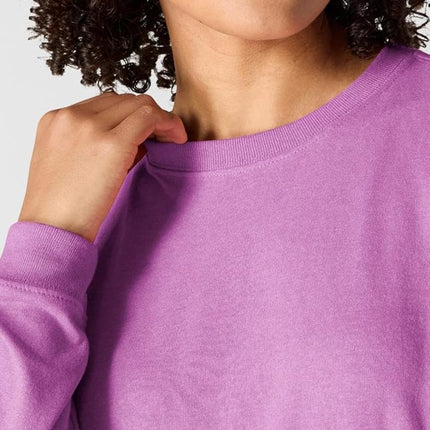 Carhartt Women's 103401 Women's WK231 Long Sleeve Logo T-Shirt, Cherry Bloom, L