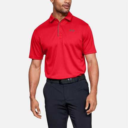 Under Armour Mens Tech Polo Short Sleeve Golf Red 3XL