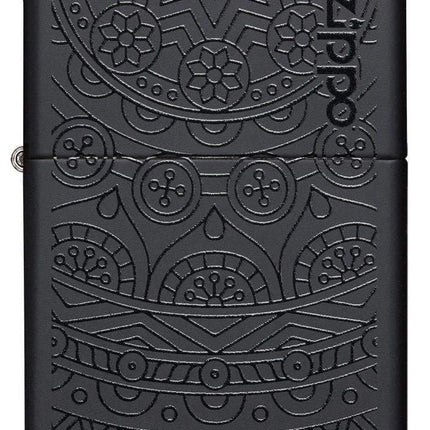 Zippo Swirl Pattern Lighter, Black Matte, One Size