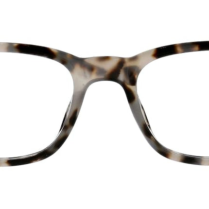 Peepers by PeeperSpecs Unisex's Clark Reading Glasses, Gray Tortoise-Focus Blue Light Filtering Lenses, 49 mm