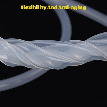 Eastrans 1/4" ID Silicone Tubing, Food Grade 1/4" ID x 3/8" OD Flexible Pure Silicone Hoses High Temp for Home Brewing,25 Feet Length