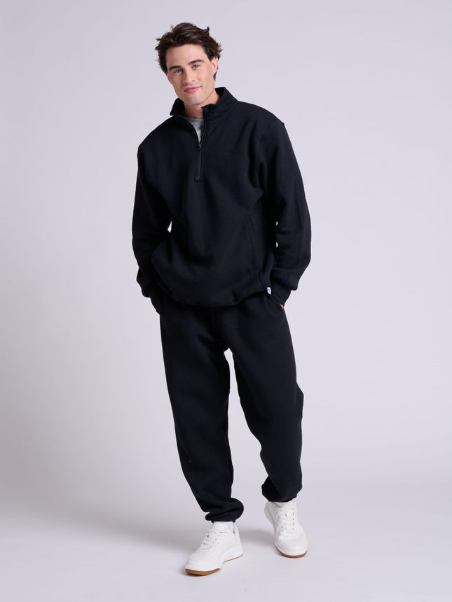 Russell Athletic Men's Dri-Power Closed-Bottom Sweatpants with Pockets, Black Heather, XX-Large