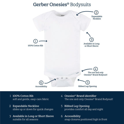 Gerber Unisex Baby Long Sleeve Solid Onesies Multi-pack Interlock 180 Gsm, Black, 12 Months