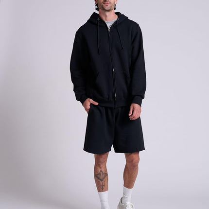 Russell Athletic Men's Dri Power Full Zip Fleece Hoodie, Black, XXXL