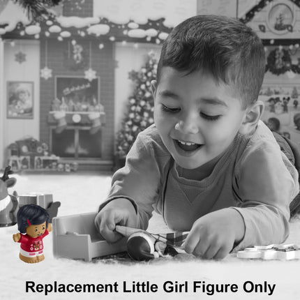 Replacement Part for Fisher-Price Little-People Advent Calendar Christmas Playset - HGP72 ~ Replacement Little Girl Figure Wearing Red and White Reindeer Outfit ~ Works Great with Many Sets!