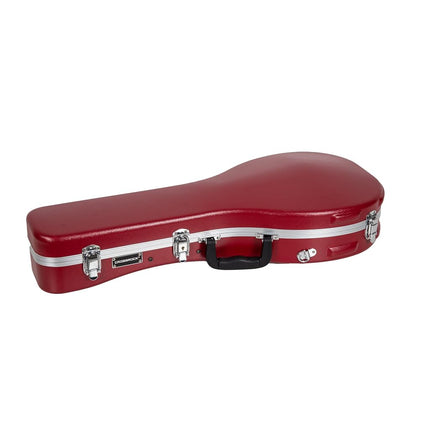 Crossrock A-Style Mandolin Case | ABS Molded Hardshell with Security Lock, Metal Feet, and Detachable Straps-Red (CRA862MARD)