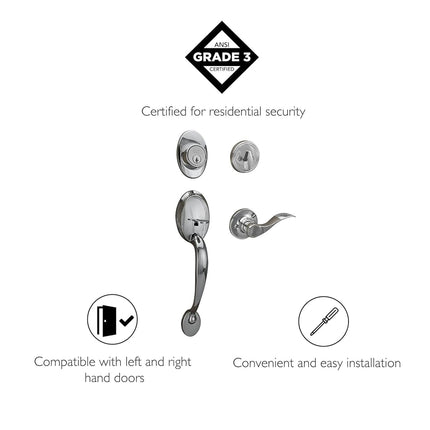Design House 779066 Springdale Door Lever, 1-Pack, Polished Chrome
