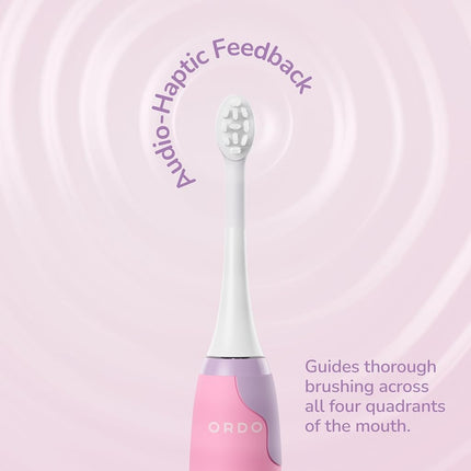 Ordo Squishmallows Electric Toothbrush, Sonic, Rechargeable, 3 Modes, Over 5 Weeks Battery, Extra Head, Pink, Kids 4+