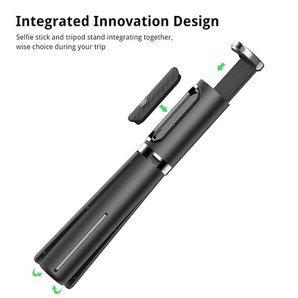 ATUMTEK Bluetooth Selfie Stick Tripod, Mini Extendable 3 in 1 Aluminum Selfie Stick with Wireless Remote and Tripod Stand 270 Rotation for iPhone 11/11 Pro/XS Max/XS/XR/X/8/7, Samsung and Smartphone