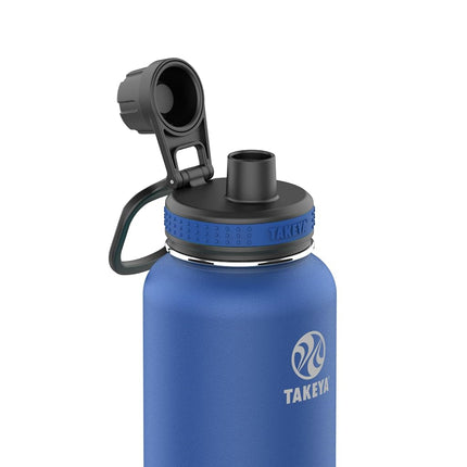 Botella de agua de acero inoxidable con aislamiento al vacío Takeya Originals, 946 ml, Azul marino