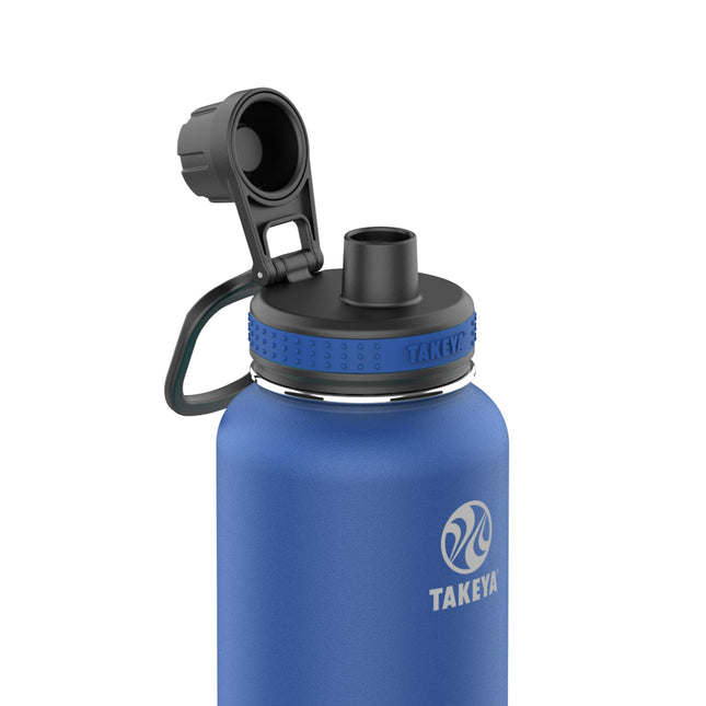 Takeya Originals Vacuum-Insulated Stainless-Steel Water Bottle, 32oz, Navy