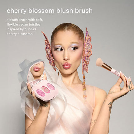 r.e.m. beauty x Wicked: For Good | Cherry Blossom Blush Brush | Soft, Plush Bristles | Perfect for Building and Blending | 1 Count