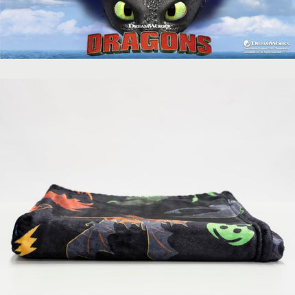 Franco How to Train Your Dragon Toothless Kids Bedding Super Soft Plush Cozy Throw, 46 in x 60 in, (Officially Licensed Product)