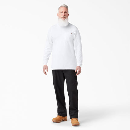 Dickies Men's Big-Tall Long Sleeve Heavyweight Crew Neck, White, X-Large/Tall