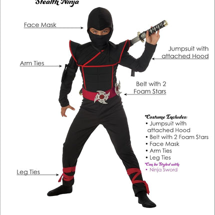 California Costumes Toys Stealth Ninja, Small