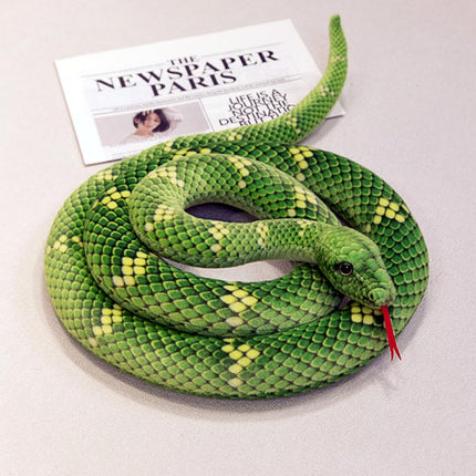 Xshelley 120 inch high Simulation Extra Long Snake, Soft Plush Toy, Snake Stuffed Animal, Large Stuffed Animal Toy, Children's Toy Gift (Green)