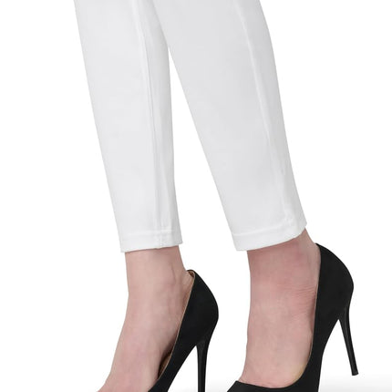HUE Women's Ultra Soft High Waist Denim Leggings Pants, White, XS