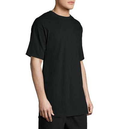 Hanes Men's Tall Short Sleeve Beefy-T, Black, 3X-Large/Tall (Pack of 2)
