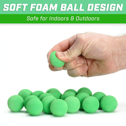 GoSports Foam Fire Replacement Balls - Pack of 80 (40 Green + 40 Orange)