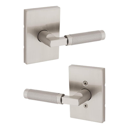 Kwikset Prava Interior Passage Door Handle, Lever for Closet and Hallway Doors, Reversible Non-Locking Handle Lever, Satin Nickel, with Microban Protection