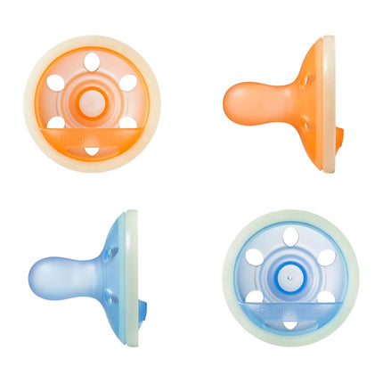 Tommee Tippee Breast-Like NightGlow Dummy 6-18m Silicone Pack of 4